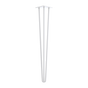 Set of 4 Industrial 3-Rod Retro Hairpin Table Legs 12mm Steel Bench Desk - 71cm White V63-834971