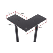 Set of 4 Industrial Retro Hairpin Table Legs 12mm Steel Bench Desk - 11cm Black V63-834991