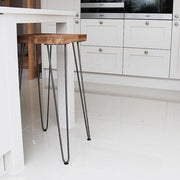 Set of 4 Industrial Retro Hairpin Table Legs 12mm Steel Bench Desk - 71cm Black V63-835001