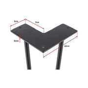 Set of 4 Industrial Retro Hairpin Table Legs 12mm Steel Bench Desk - 71cm Black V63-835001