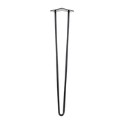 Set of 4 Industrial Retro Hairpin Table Legs 12mm Steel Bench Desk - 71cm Black V63-835001