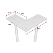 Set of 4 Industrial Retro Hairpin Table Legs 12mm Steel Bench Desk - 71cm White V63-835031
