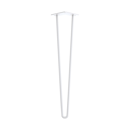 Set of 4 Industrial Retro Hairpin Table Legs 12mm Steel Bench Desk - 71cm White V63-835031