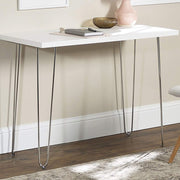 Set of 4 Chrome Retro Hairpin Table Legs 12mm Steel Bench Desk - 71cm V63-835051
