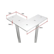 Set of 4 Chrome Retro Hairpin Table Legs 12mm Steel Bench Desk - 71cm V63-835051