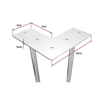 Set of 4 Chrome Retro Hairpin Table Legs 12mm Steel Bench Desk - 71cm V63-835051