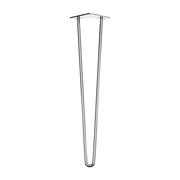 Set of 4 Chrome Retro Hairpin Table Legs 12mm Steel Bench Desk - 71cm V63-835051