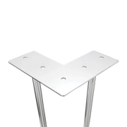 Set of 4 Chrome Retro Hairpin Table Legs 12mm Steel Bench Desk - 71cm V63-835051