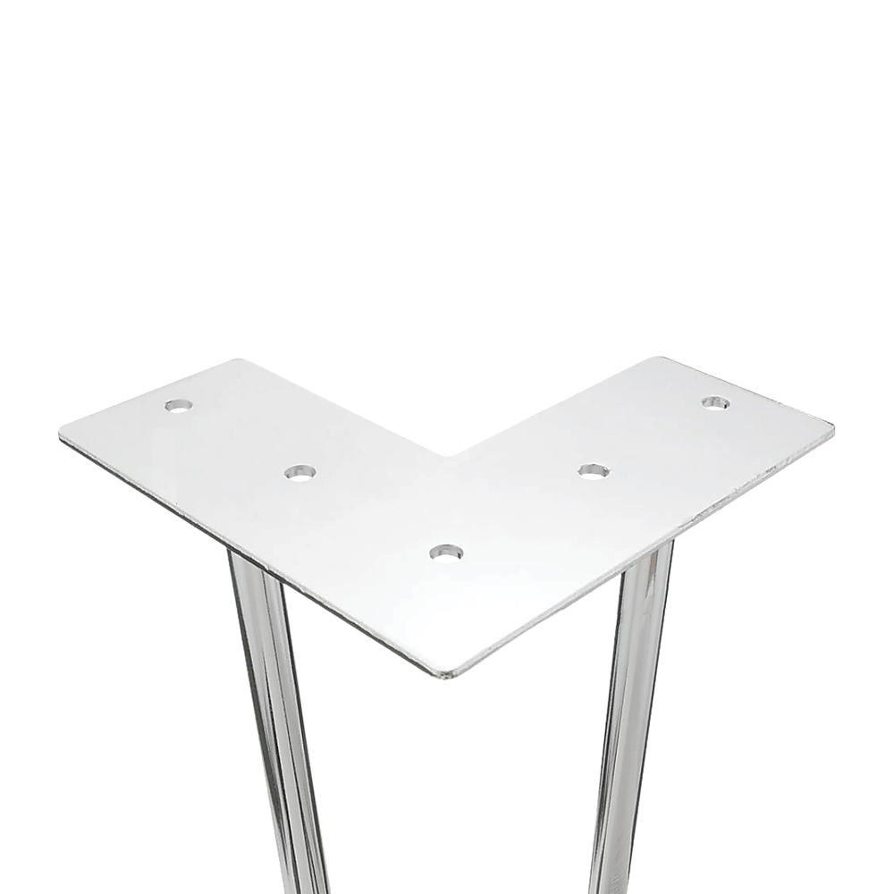 Set of 4 Chrome Retro Hairpin Table Legs 12mm Steel Bench Desk - 71cm V63-835051