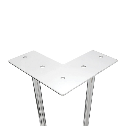 Set of 4 Chrome Retro Hairpin Table Legs 12mm Steel Bench Desk - 71cm V63-835051