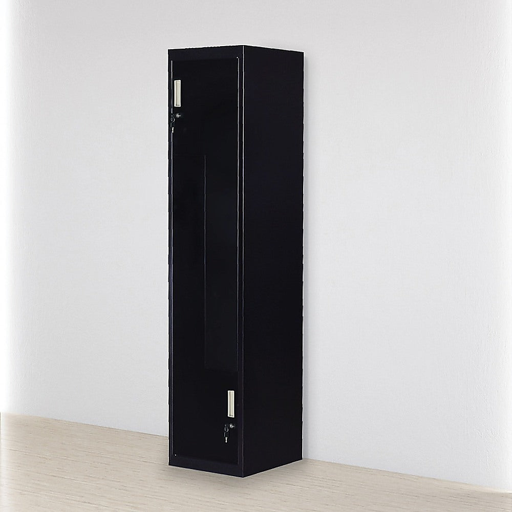 Black Two-Door L-shaped Office Gym Shed Storage Lockers V63-835071