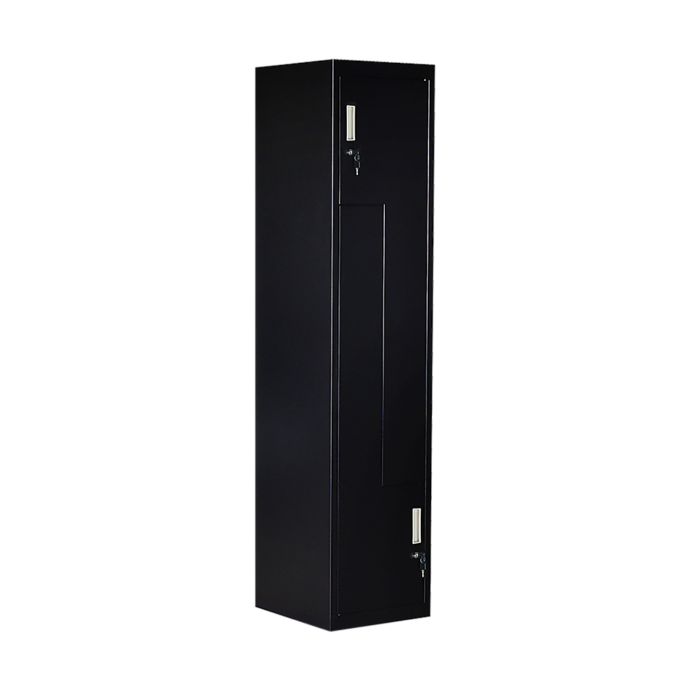 Black Two-Door L-shaped Office Gym Shed Storage Lockers V63-835071