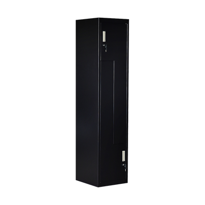 Black Two-Door L-shaped Office Gym Shed Storage Lockers V63-835071