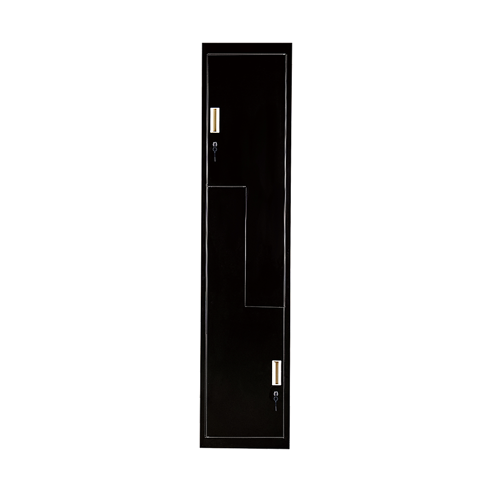 Black Two-Door L-shaped Office Gym Shed Storage Lockers V63-835071