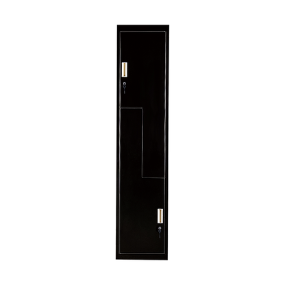 Black Two-Door L-shaped Office Gym Shed Storage Lockers V63-835071