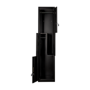Black Two-Door L-shaped Office Gym Shed Storage Lockers V63-835071