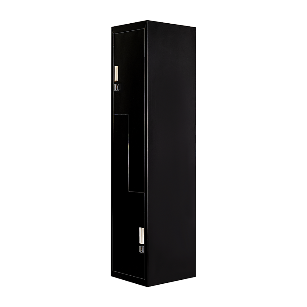 Black Two-Door L-shaped Office Gym Shed Storage Lockers V63-835081