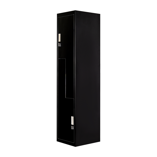Black Two-Door L-shaped Office Gym Shed Storage Lockers V63-835081