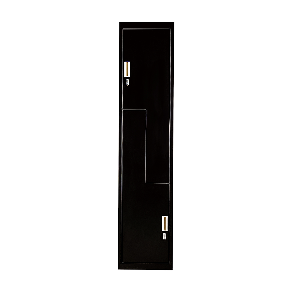 Black Two-Door L-shaped Office Gym Shed Storage Lockers V63-835081