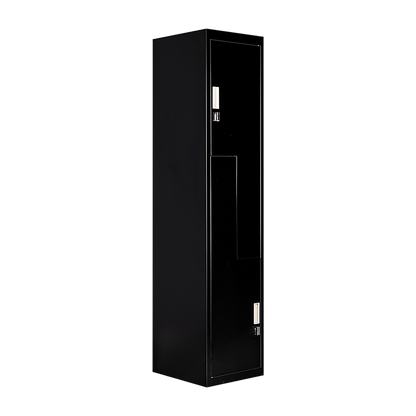 Black Two-Door L-shaped Office Gym Shed Storage Lockers V63-835081