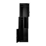 Black Two-Door L-shaped Office Gym Shed Storage Lockers V63-835081