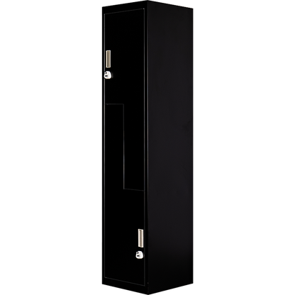 Black Two-Door L-shaped Office Gym Shed Storage Lockers V63-835091