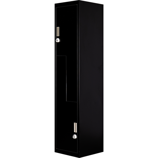 Black Two-Door L-shaped Office Gym Shed Storage Lockers V63-835091