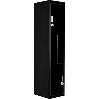Black Two-Door L-shaped Office Gym Shed Storage Lockers V63-835091