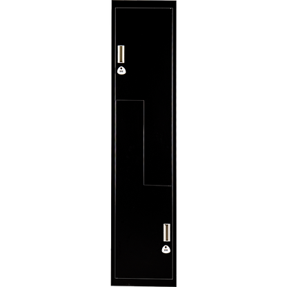Black Two-Door L-shaped Office Gym Shed Storage Lockers V63-835091