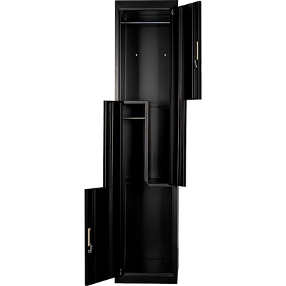 Black Two-Door L-shaped Office Gym Shed Storage Lockers V63-835091