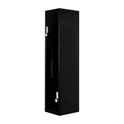 Black Two-Door L-shaped Office Gym Shed Storage Lockers V63-835101