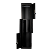 Black Two-Door L-shaped Office Gym Shed Storage Lockers V63-835101