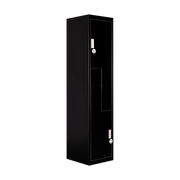 Black Two-Door L-shaped Office Gym Shed Storage Lockers V63-835101