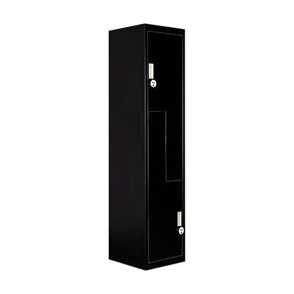 Black Two-Door L-shaped Office Gym Shed Storage Lockers V63-835101