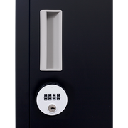 Black Two-Door L-shaped Office Gym Shed Storage Lockers V63-835101