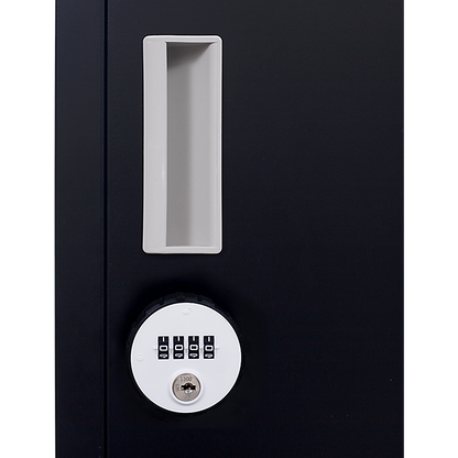 Black Two-Door L-shaped Office Gym Shed Storage Lockers V63-835101