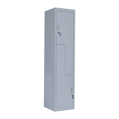 Grey Two-Door L-shaped Office Gym Shed Storage Lockers V63-835111