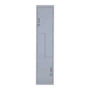 Grey Two-Door L-shaped Office Gym Shed Storage Lockers V63-835111