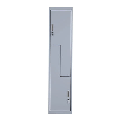 Grey Two-Door L-shaped Office Gym Shed Storage Lockers V63-835111