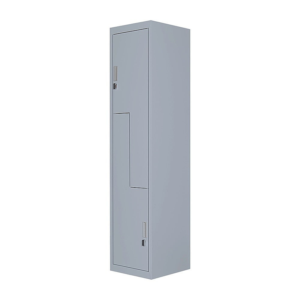 Grey Two-Door L-shaped Office Gym Shed Storage Lockers V63-835121