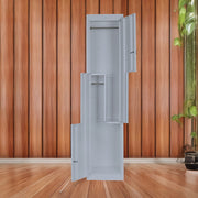 Grey Two-Door L-shaped Office Gym Shed Storage Lockers V63-835121
