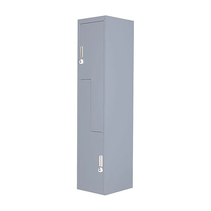 Grey Two-Door L-shaped Office Gym Shed Storage Lockers V63-835131