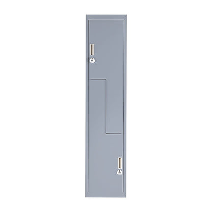 Grey Two-Door L-shaped Office Gym Shed Storage Lockers V63-835131