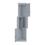 Grey Two-Door L-shaped Office Gym Shed Storage Lockers V63-835131