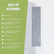 Grey Two-Door L-shaped Office Gym Shed Storage Lockers V63-835131