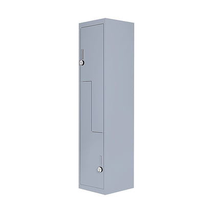 Grey Two-Door L-shaped Office Gym Shed Storage Lockers V63-835141