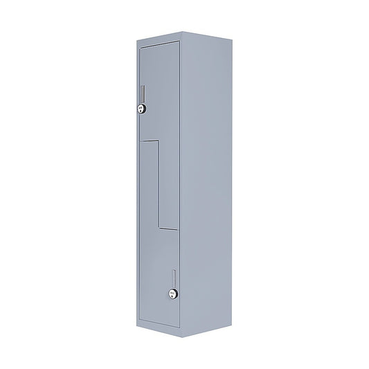 Grey Two-Door L-shaped Office Gym Shed Storage Lockers V63-835141