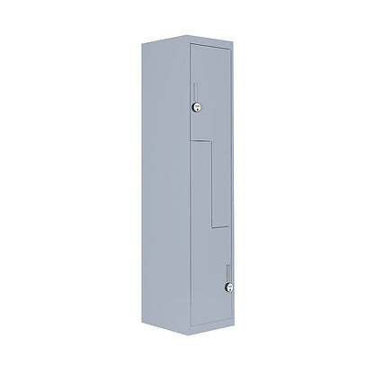 Grey Two-Door L-shaped Office Gym Shed Storage Lockers V63-835141