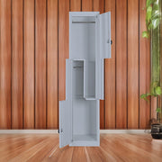 Grey Two-Door L-shaped Office Gym Shed Storage Lockers V63-835141