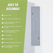 Grey Two-Door L-shaped Office Gym Shed Storage Lockers V63-835141